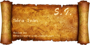 Séra Iván névjegykártya